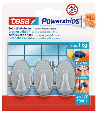 tesa UK 57519-00000-01 Tesa, zzzz-s, Matt Chrome, 3 Count