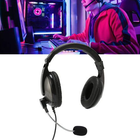 Game Headset, Adjustable Volume Gaming Headset Noise Reduction USB for Home