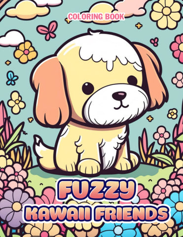 Fuzzy Kawaii Friends Coloring Book: Bring Your Favorite Kawaii Creatures To Life With 25+ Beautiful Illustrations For All Ages