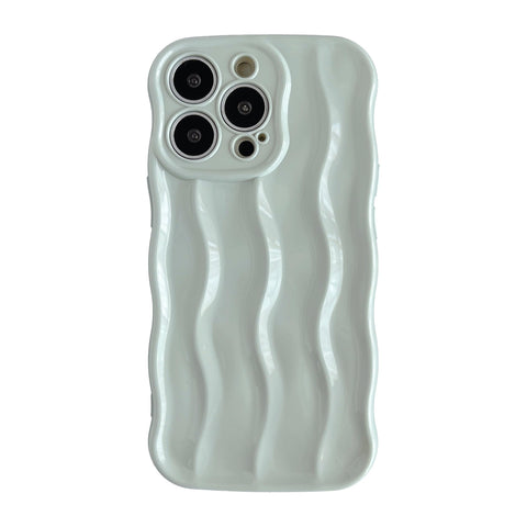 Caseative for iPhone 13 Pro Case,Water Ripple Pattern Curly Wave Frame Soft Compatible with iPhone Case (Grey,iPhone 13 Pro)