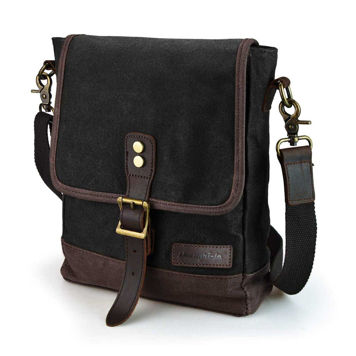 SHANGRI-LA Messenger Bag for Men and Women with Multi-Pockets, Canvas Purse Water Resistant Cross Body Sling Pack, Vintage Shoulder Satchel Bag