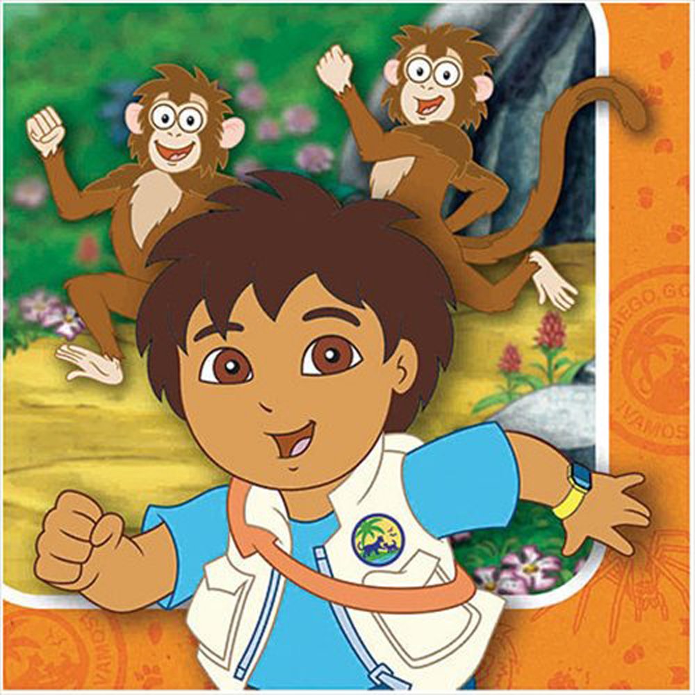 Amscan Go Diego Go! Beverage Napkins - 16 ct