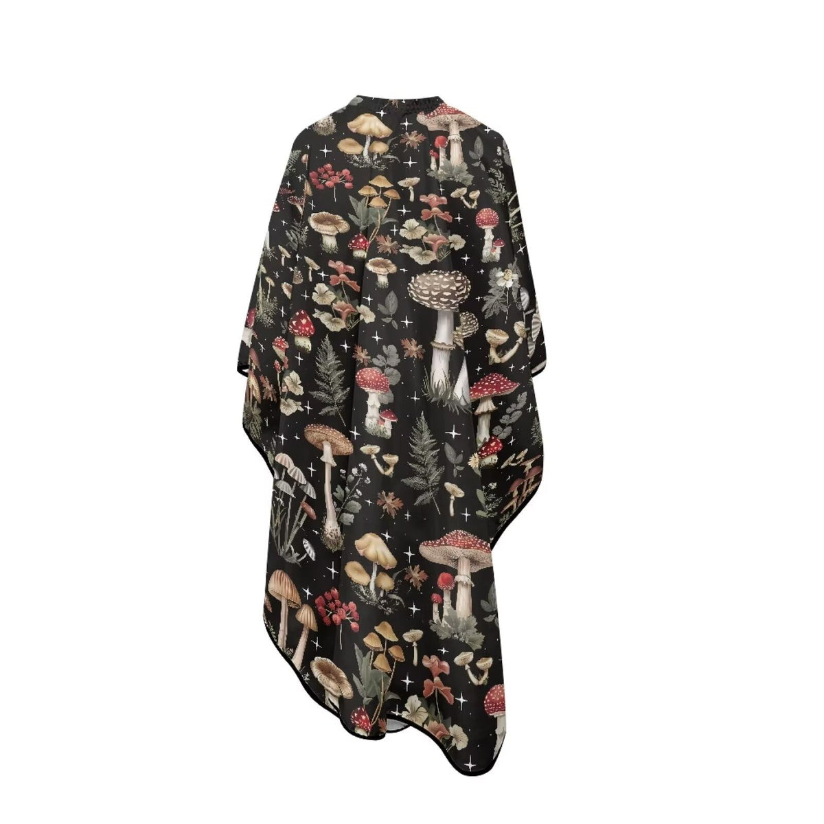 Suobstales Mushroom Leaf Print Waterproof Hair Salon Cape Professional Barber Cape with Adjustable Snap Closure Hair Cutting Cape for Adults Water Resistant Hairdressing Cape 56.7" x 66.9"