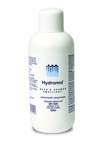 Hydromol Bath and Shower Emollient 350 ml, for the Management of Eczema, Dermatitis, Psoriasis and Other Dry Skin Conditions