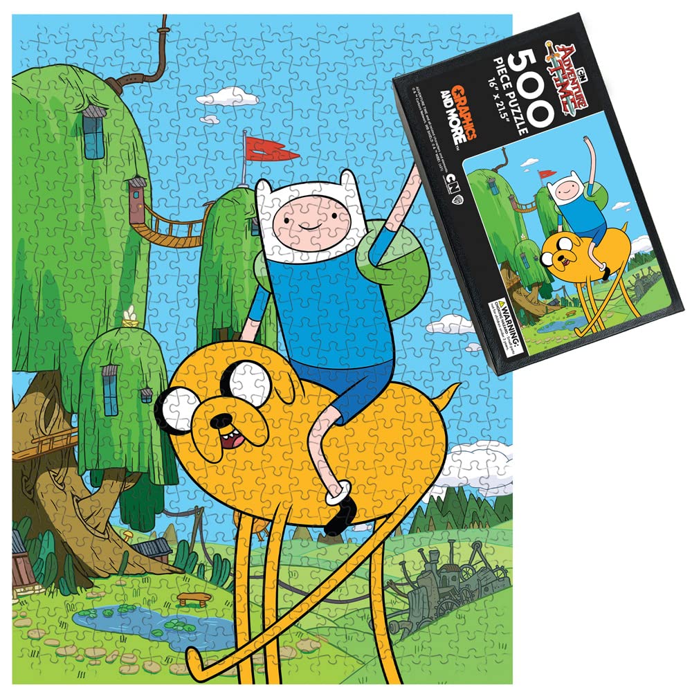 Adventure Time Best Bros 500 Piece Jigsaw Puzzle for Adults, 16" L X 21.5" W
