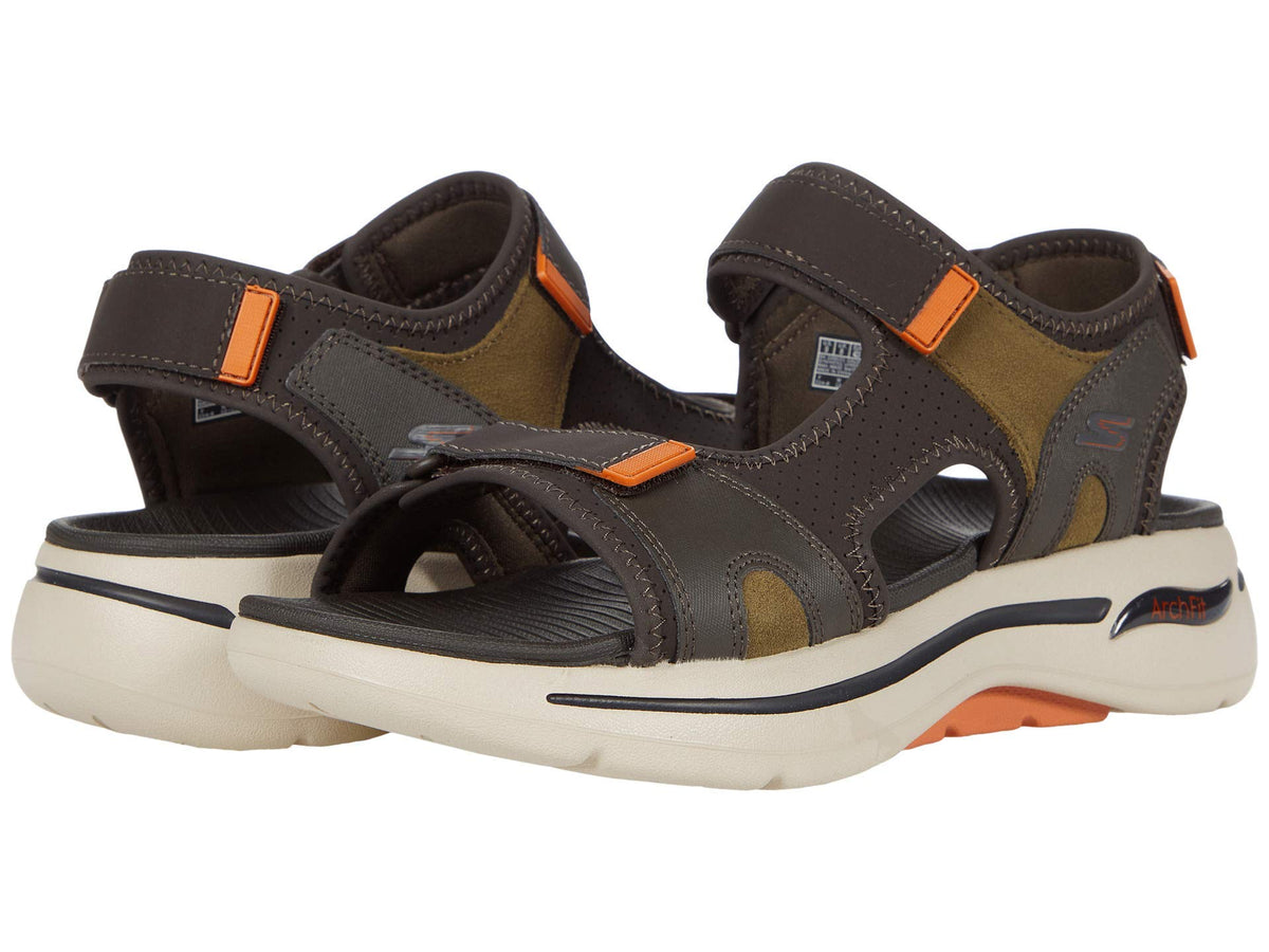 Skechers Go Walk Arch Fit Sandal - Mission Olive/Orange 11 D (M)