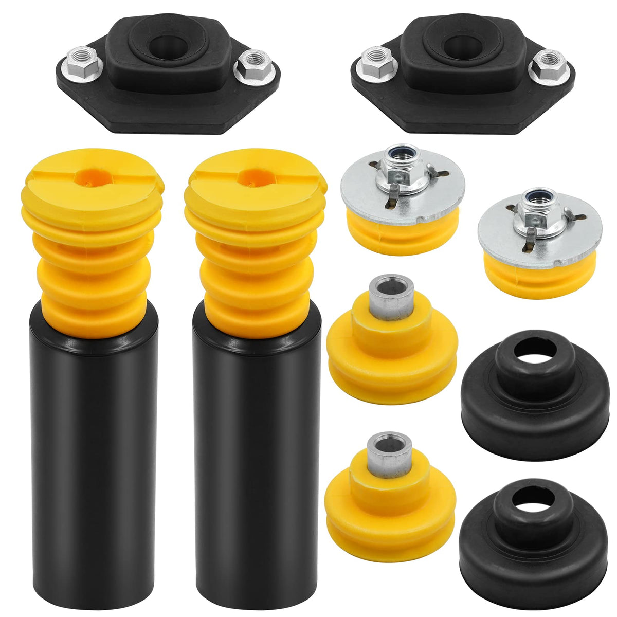 Jaronx Compatible with BMW Rear Upper And Lower Shock Mount Kit Shock Absorber Grommets Bump Stops Kit for 1' E81 E88 E82/ 3' E90 E92, 33506767010 33526768544 33506771737 33506771738 33536767334
