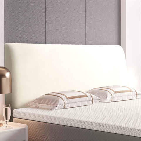 GYHH Bed Headboard Cover,Stretch Elastic Velvet Backrest 360° All-inclusive Universal Headboard Slipcover Protector Dustproof Bed Head Cover for Bedroom (White,180-200cm (70-78in))