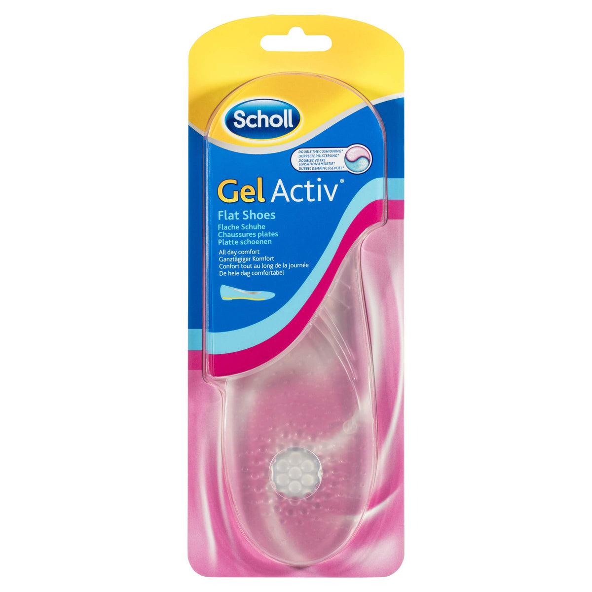 Scholl Gel Activ Flat Shoes Insoles, One Size Fits All