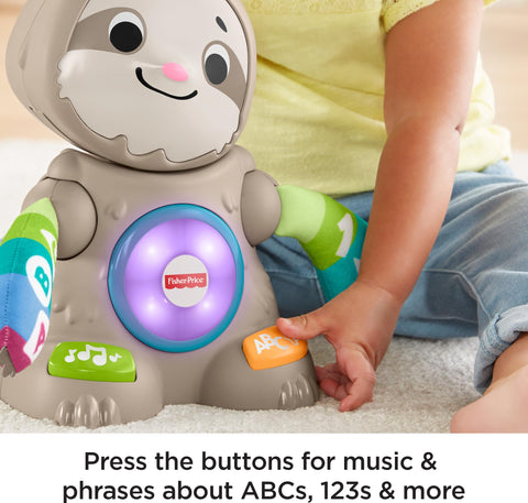 Fisher-Price Linkimals Smooth Moves Sloth, clapping baby toy with music, lights, and learning songs for babies & toddlers ages 9 months & up
