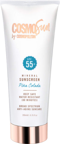 CosmoSun by Cosmopolitan SPF 55+ Mineral Sunscreen - Broad Spectrum, Reef Safe, Water Resistant Formula 6.76oz.