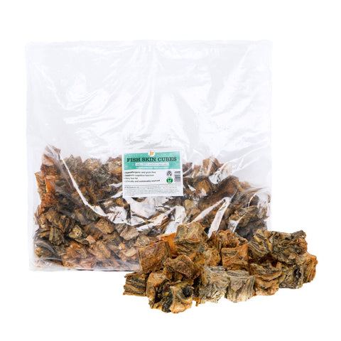 JR Pet Products 1kg Fish Skin Cubes - 100% Whitefish Skin Cubes