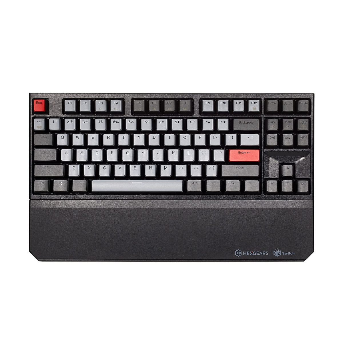 Hexgears X3 Wireless Mechanical Keyboard TKL 87 Keys, Kailh Box 3.0 Red Switch, Ergonomic, N-Key Rollover, Backlit Gaming Keyboard with Wrist Rest for PC/Tablet/PS/Xbox/Mac/Laptop
