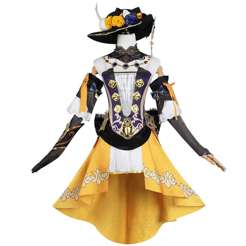NSPSTT Genshin Cosplay Navia Cosplay Dress Genshin Impact Costume,Size XXL