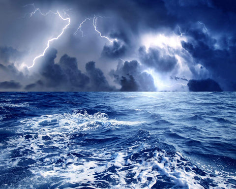 Storm with Lightning on The Sea 504 Piece Jigsaw Puzzle 16" X 20"