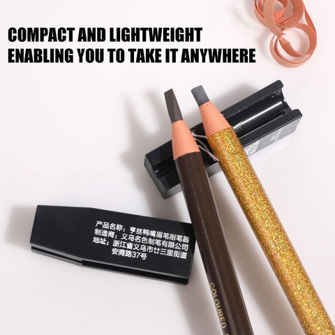 5 Pcs Eyebrow Pencil Sharpener, 2 in 1 Duckbill-Shape Eyebrow Sharpener Auxiliary Tool Peel Off Brow Pencils for Beginners and Professional