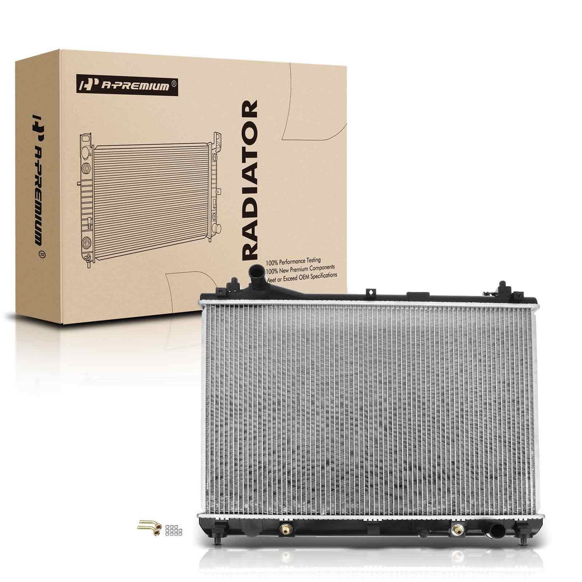 A-Premium Engine Coolant Radiator Assembly with Transmission Oil Cooler Compatible with Suzuki Grand Vitara 2006-2013 2.7L 3.2L 2.4L, Automatic Transmission, Replace# 8012920