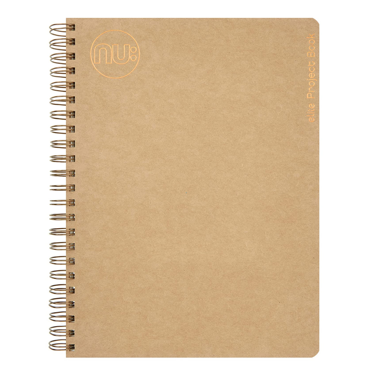 Nu Notebooks - Kraft Range - Manilla Wire Bound A4 Project Book - Stationery Notebooks - Professional Notepad,Brown - 160 Pages