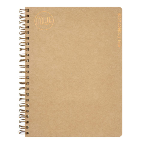 Nu Notebooks - Kraft Range - Manilla Wire Bound A4 Project Book - Stationery Notebooks - Professional Notepad,Brown - 160 Pages