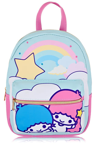 Sanrio Little Twin Stars Backpack for Women, Men, Unisex | Cute PU Leather 10" Little Twin Stars Mini Backpack Purse Shoulder Purse | Little Twin Stars Bag and Little Twin Stars Accessories