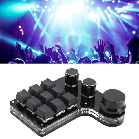 Gaming Keypad, Blue Switch 3 Knobs Mini Gaming Keypad for Media