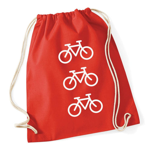 Hippowarehouse Bike pattern Drawstring Cotton School Gym Bag 37cm x 46cm, 12 litres