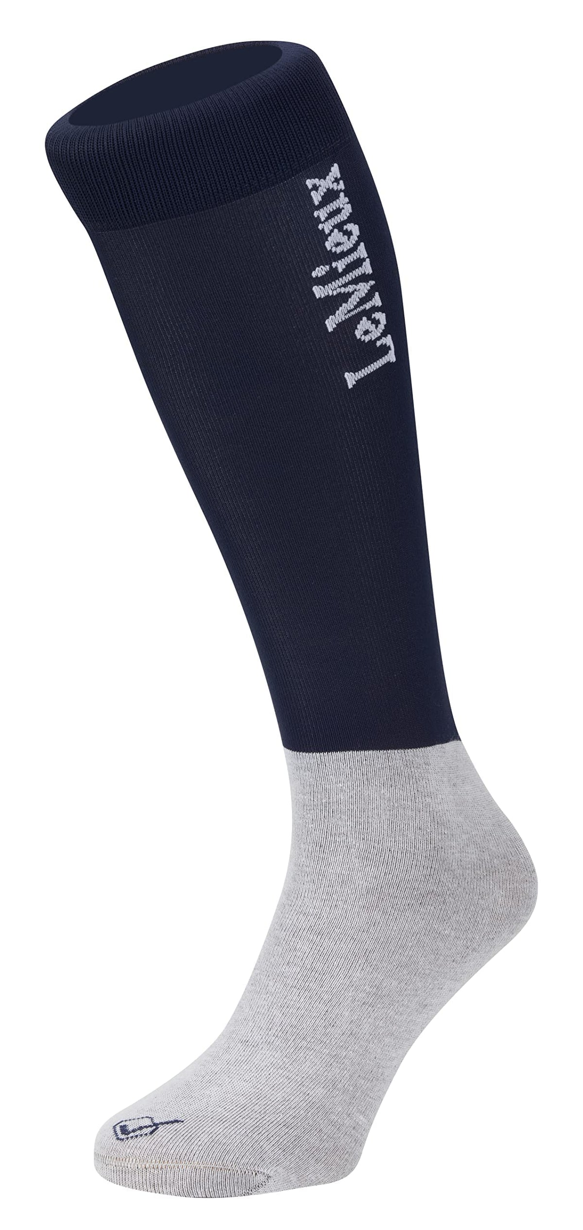 LeMieux My Competition Horse Riding Socks in Navy with Closely Woven Foot, Topside Seam and Micro Weight Stretch - Twin Pack - Medium