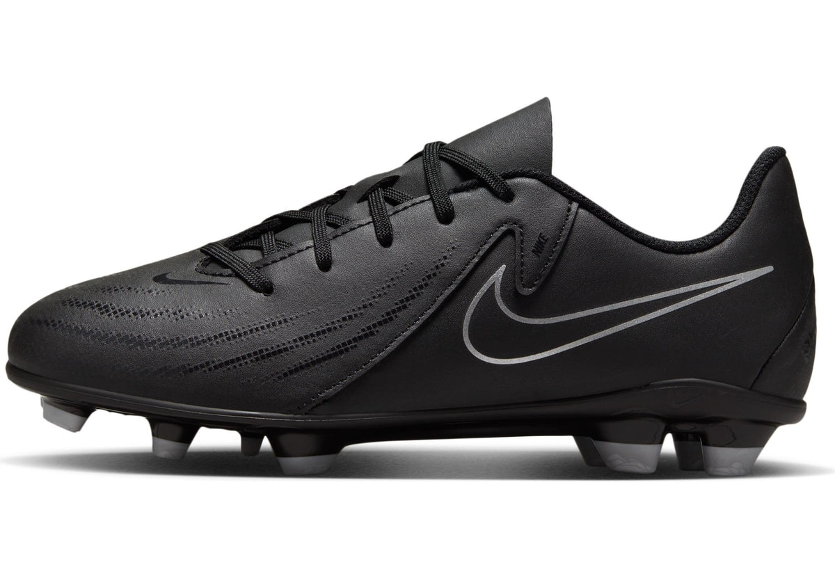Nike Jr. Phantom GX 2 Club Little/Big Kids' MG Low-Top Soccer Cleats (FJ2600-001, Black/Black) Size 2