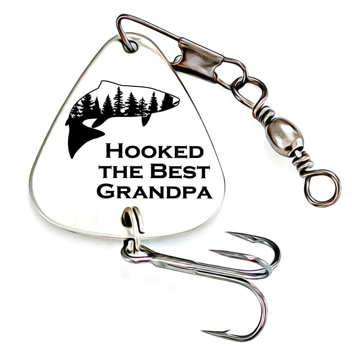 Fishing Gift for Grandpa Gift Idea for Grandpa Birthday Gift Idea Grandpa Father's Day Gift Idea Grandpa Christmas Gift Idea Grandpa Stocking Stuffer Fishing Lure Grandpa FBA-HOOKED-LURE (Grandpa)