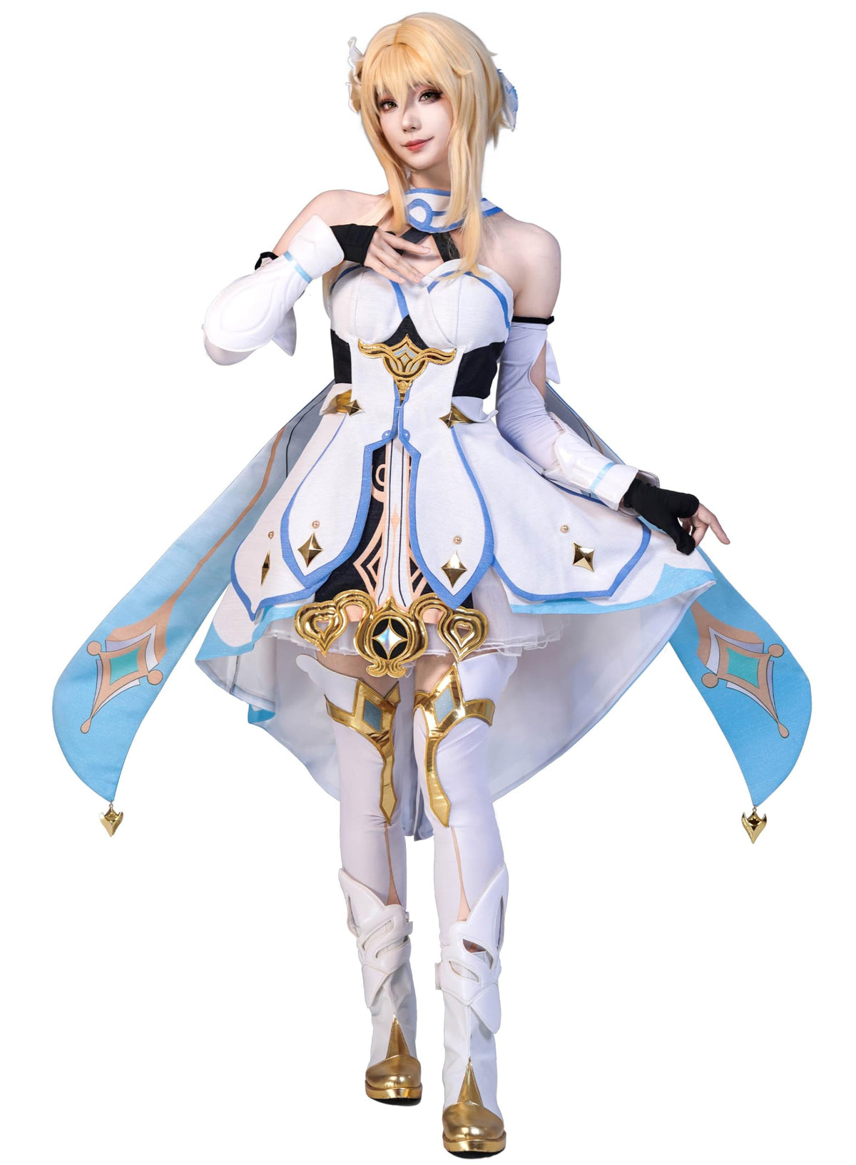 OSIAS Upgraded Edition Genshin Impact Lumine Cosplay Costume(M)
