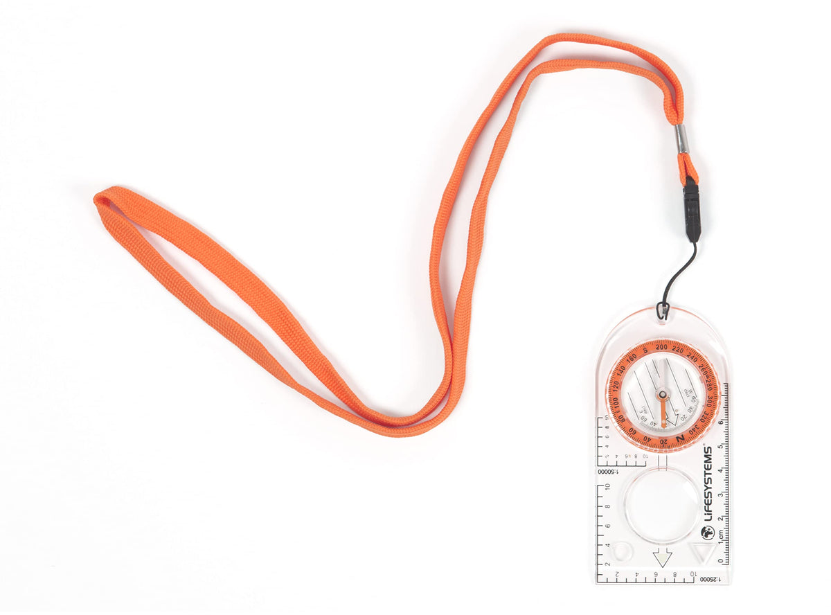 Lifesystems Expedition Compass, 1:25K And 1:50k, Magnifier, Luminous Markers and Rotating Bezel, Expedition Map Reading, Orienteering and Survival, Transparent, One Size
