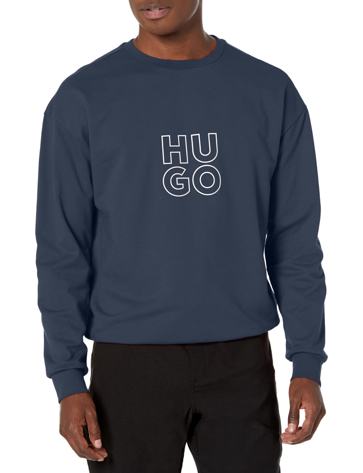 HUGO Stacked Logo Crew Neck Sweatshirt