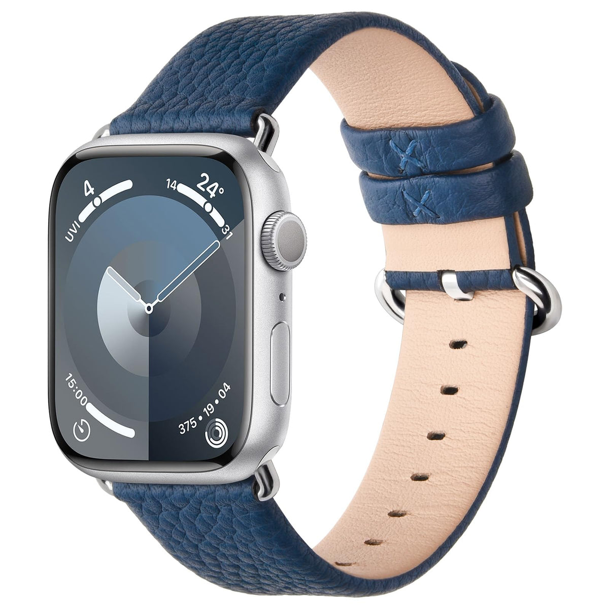 Fullmosa Leather Strap Compatible with Apple Watch Strap 44mm 42mm 45mm 49mm, Genuine Leather Replacement Strap Compatible with iWatch Series Ultra 9 8 7 6 SE 5 4 3 2 1 Sports & Edition, Men and Women
