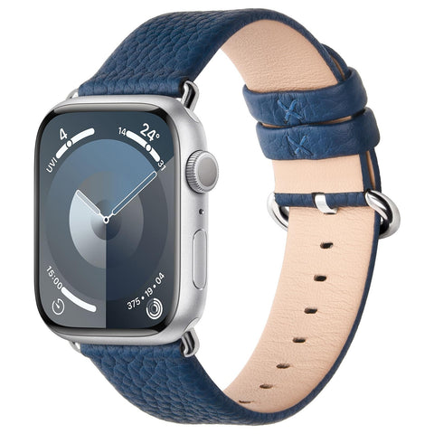 Fullmosa Leather Strap Compatible with Apple Watch Strap 44mm 42mm 45mm 49mm, Genuine Leather Replacement Strap Compatible with iWatch Series Ultra 9 8 7 6 SE 5 4 3 2 1 Sports & Edition, Men and Women