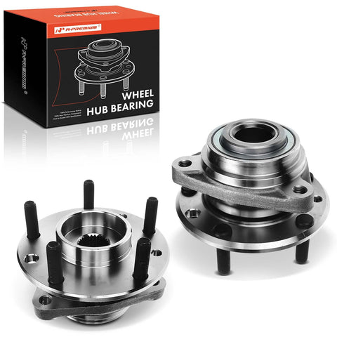 A-Premium Hub Bearing Assembly Compatible with Buick Riviera Cadillac Seville Chevrolet Corvette S10 Blazer GMC Jimmy Oldsmobile Toronado Front Side 2-PC