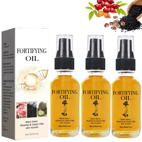 OUKPANE 3Pcs Lalena Rosehip Oil, Castor Oil Black Seed Oil Rosehip Oil Face Serum, Lilinas Castor Oil Black Seed Oil Rosehip Oil Face Serum, Natural Skincare.