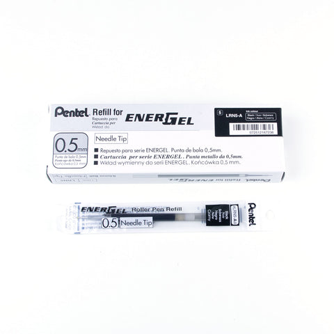 Pentel 0.5mm Energel Refill - Black, LRN5-A, 12 piece