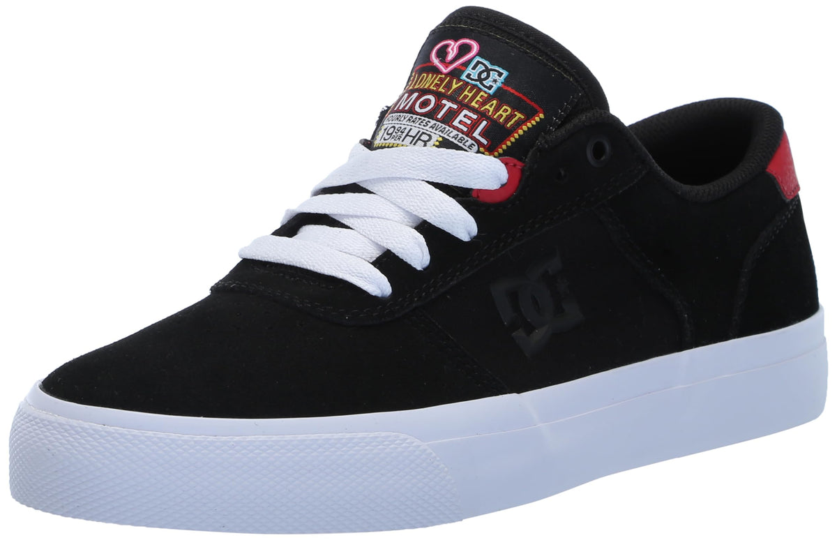DC Men's Teknic Skate Shoe, Black/RED, 6