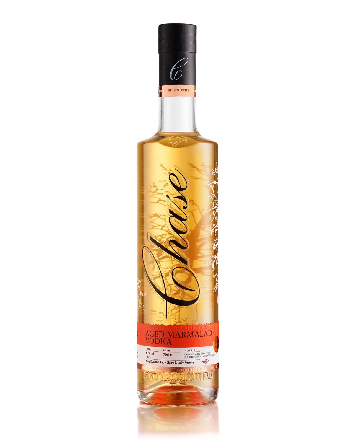 Chase Marmalade Vodka | 40% vol | 70cl | Made with Chase Potato Vodka Marinated with Marmalade & Seville Orange Peel | Flavoured Vodka for Drinks or a Cocktail