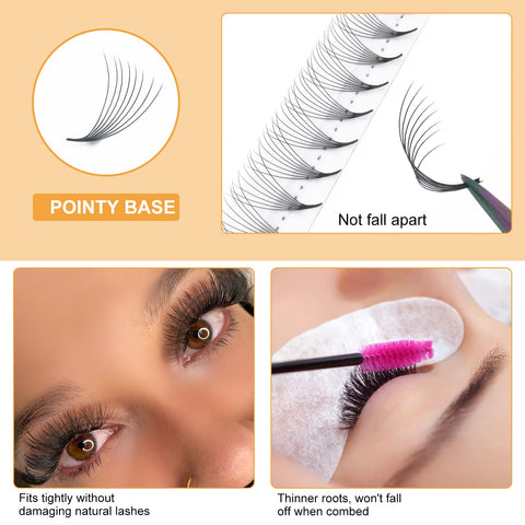 Premade Fans Eyelash Extensions 8D-0.07C-9-16MIX 320 Fan Pointy Base Premade Lash Extensions Fans B&Q Premade Volume Eyelash Extensions 7D 8D 10D Premade Volume Fans Mixed (8D-0.07C,9-16MIX)