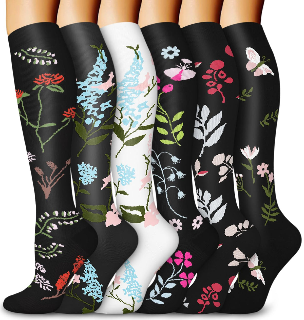 Aoliks Compression Socks for Women & Men,Support Knee High Socks for Nurses Travel Running