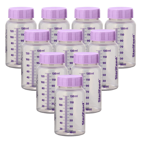 Sterifeed Baby Bottle, Disposable, Sterile, 130ml, Pack of 10