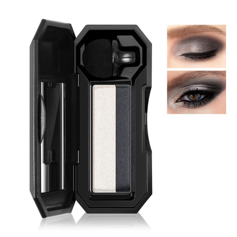 Boobeen 2 Color Eye Shadow, Portable Dual-Color Glitter Eyeshadow Palette Highly Pigmented Powder Eyeshadow Waterproof and Smooth Texture, Long Lasting For Eye Makeup