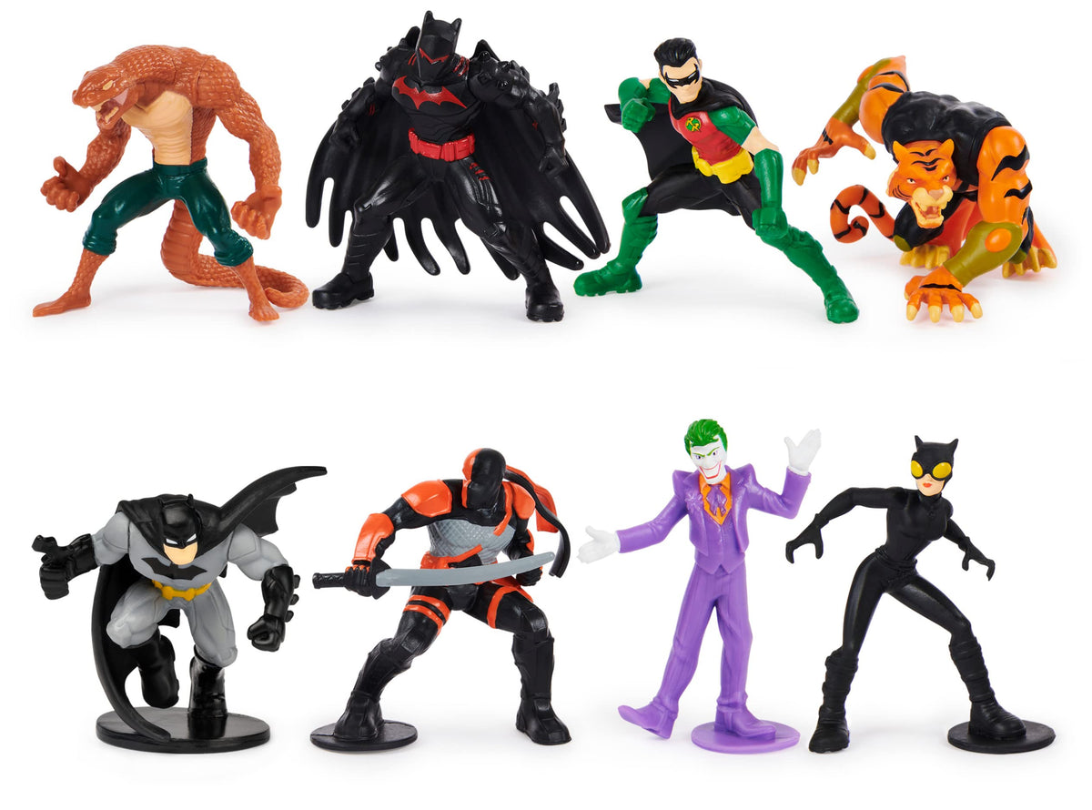 DC Comics Batman 2-inch Scale 8-Pack of Collectible Mini Action Figures (Amazon Exclusive), Kids Toys for Boys Aged 3 and up