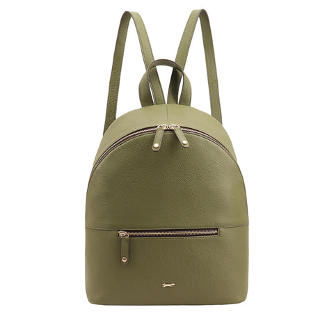 PAUL COSTELLOE Leather Backpack for Women, Leather Backpack Small, Casual Shoulder Bag, 3 Colour Options, AGANO (MAYFLY)
