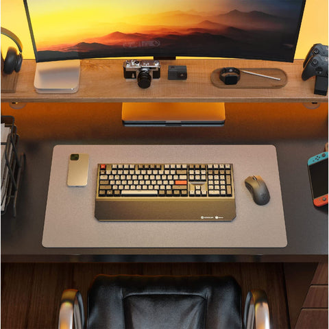 Hexgears X5 Mechanical Gaming Keyboard 108 Keys, Kailh Box Rose Red Switch Wired/Wireless 2.4G Dual Mode with White LED Backlit and Ergonomic Wrist Rest