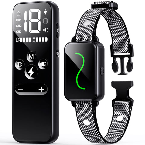 Vsezund Shock Collar, Training Collar with Remote for Small, Medium, Large Dogs with Vibration, Electric Shock, Beep, Security Lock, and Waterproof