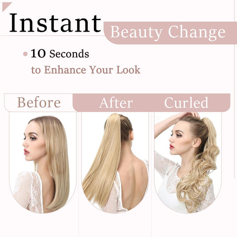 SEGOHAIR Claw Clip Ponytail Hair Extensions Human Hair, 16 Inch Ponytail Extension Natural Real Hair Straight Remy Hair Extensions-Darkest Brown(115g?