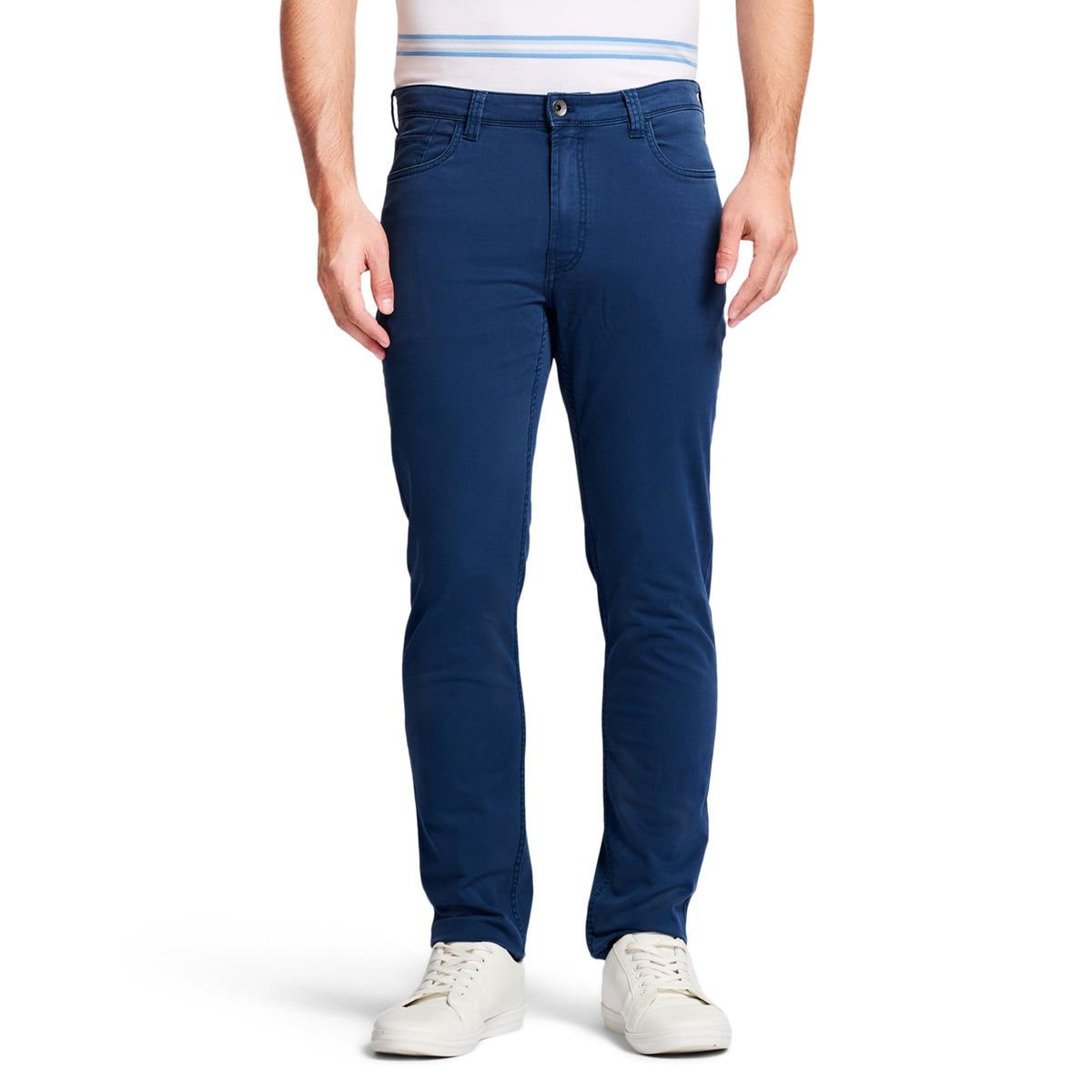 IZOD Men's Saltwater Stretch Flat-Front Chino Pants, Asphalt Strt, 34W x 29L