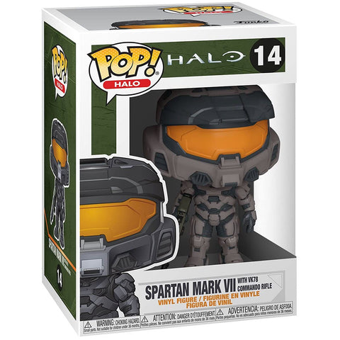 Spartan Mark VII Grey with VK78 Pop #14 Pop Games: Halo Infinite Vinyl Figure (Bundled with EcoTEK Plastic Protector to Protect Display Box)
